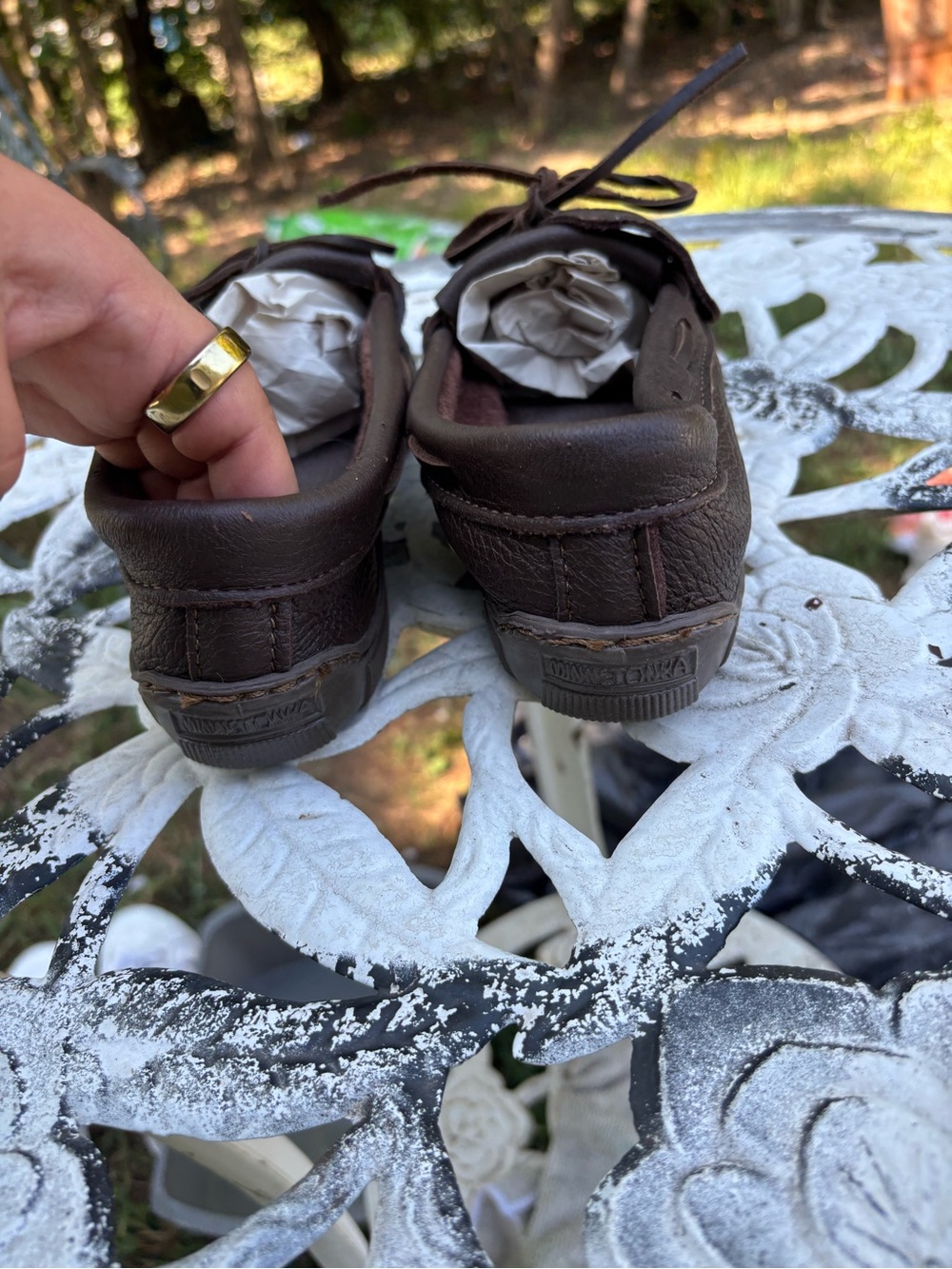 Minnetonka Moosehide Kilty Moccasins Women’s size 9 - Picture 8 of 8